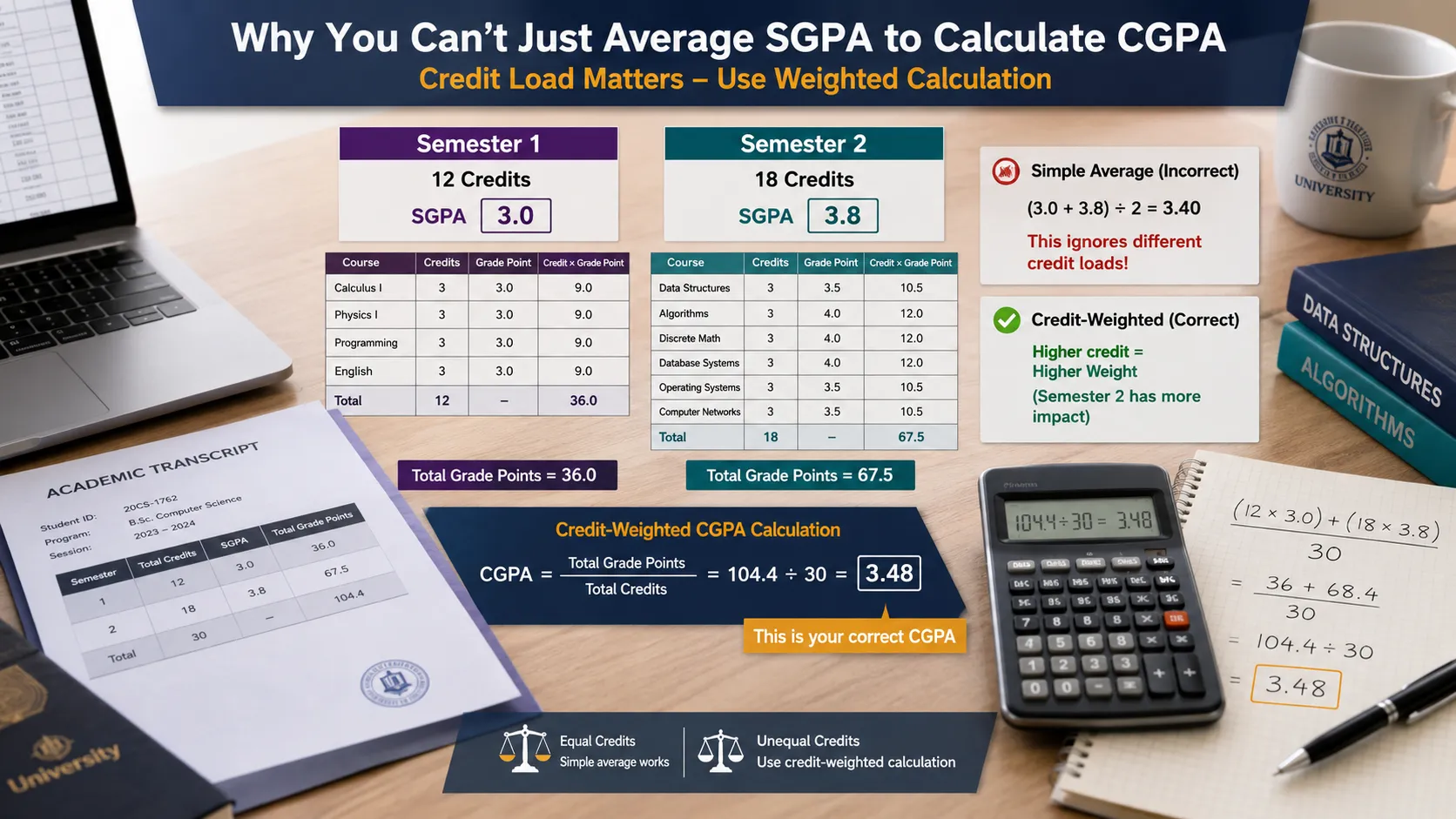Visual illustration: GPA vs SGPA vs CGPA Explained: What's the Difference?